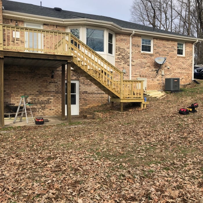 New Stairs and resurfaced Deck