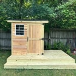 Deck andCedar Garden Shed
