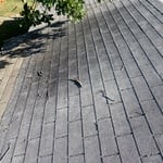 Stained roof.