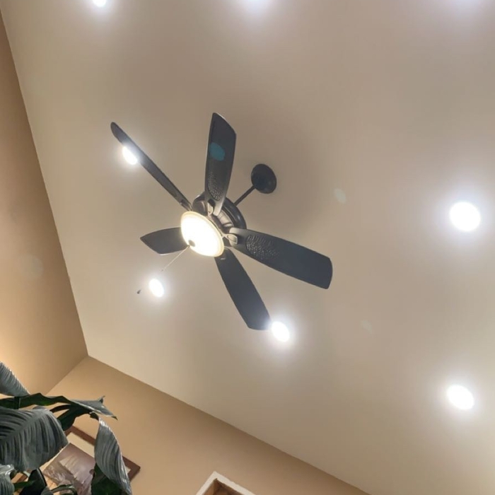 Ceiling Fan and 6" light install in Master