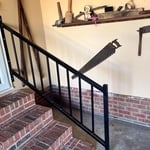 Entry door handrail