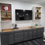 Cabinets installed