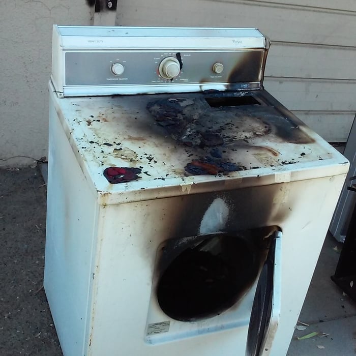Dryer-vent fire