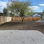 Lawn prepped & parking pad