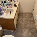 Bath rm floor tile