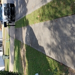 Driveway, curb, sidewalk
