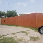 Fence Install with Stain
