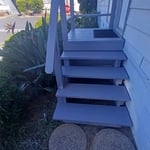 Rebuilt patio staircase