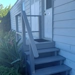 Patio staircase rebuilt painted twice