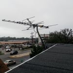 Mid-size antenna on a J-pole