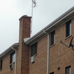 Full-size antenna on condo building