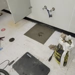 Floor clean out install