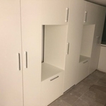 white melamine laundry room