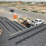 First floor and garage roof in work