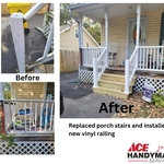 New railings and stairs