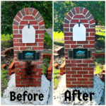 Brick mailbox