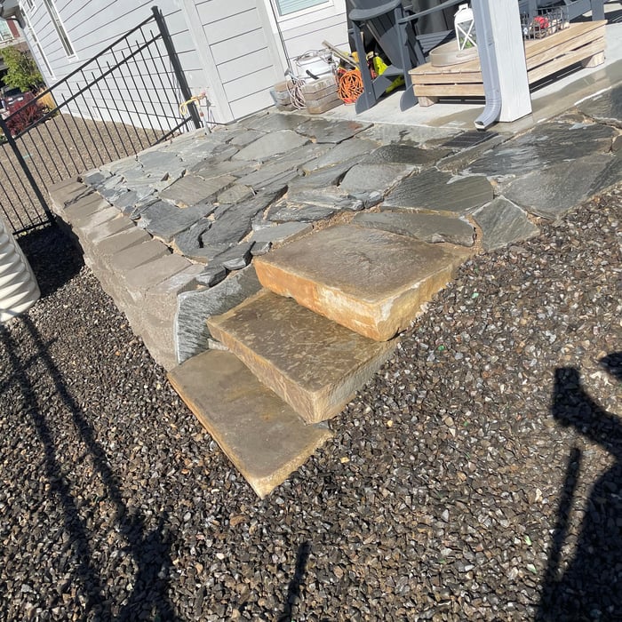 Patio Pavers and Stone Steps