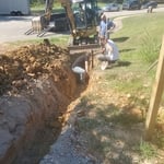 Sewer install to City