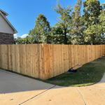 Six foot privacy fence.