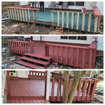 DECK REPAIR AND STAINED