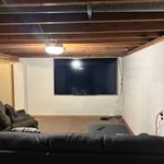 86" basement brick wall
