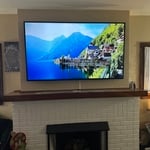 75" Brick Fireplace