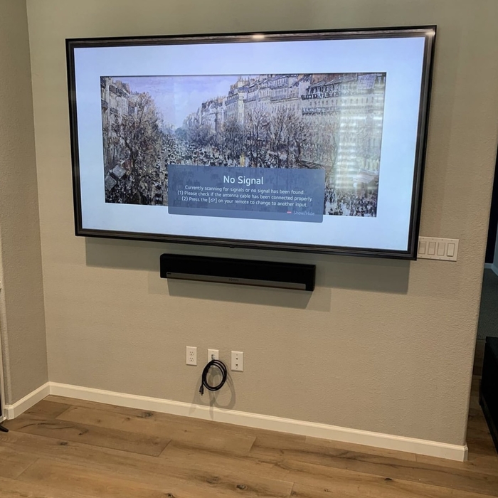 75" Samsung Frame with soundbar