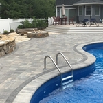 Pool hardscape design Meredith NH