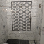 Marble Looking Porcelain Tiles w/Design