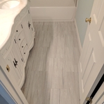 Bathroom Floor Porcelain Tiles w/ New Vanity
