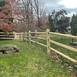 Split Rail Wood Fence Installation