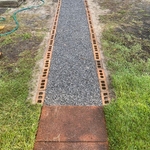 Nice gravel work + brick laid
