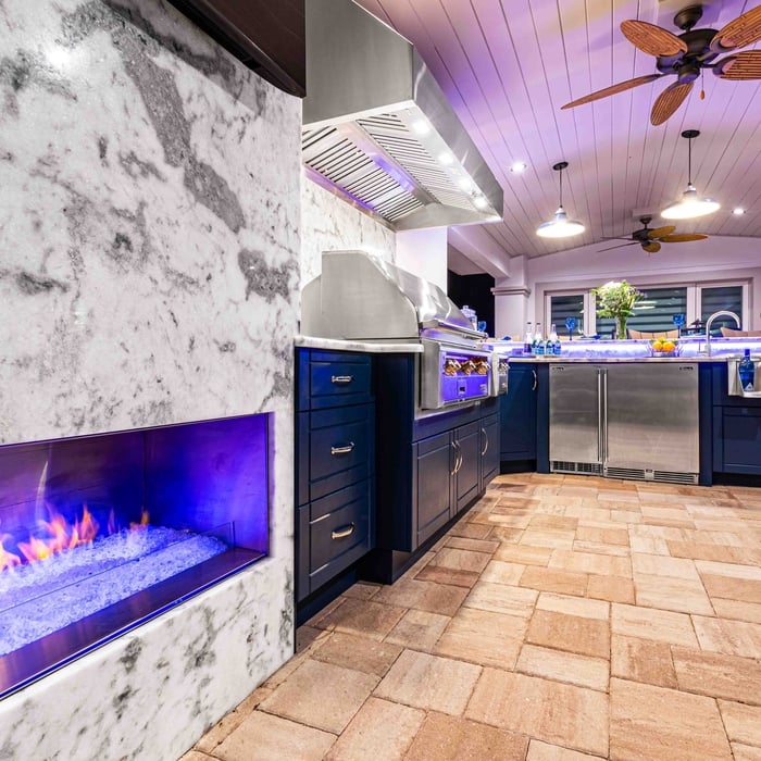 Outdoor Kitchen & Fireplace 2