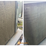 Before and after of condenser coil cleaning