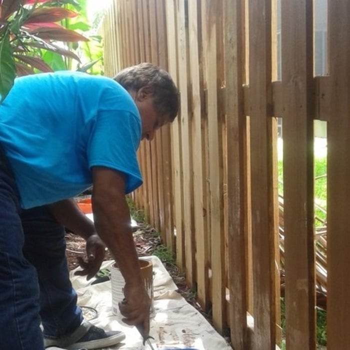 Plantation fence Staining