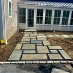 Thermal blue stone walkways