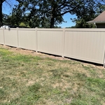 6' Solid Privacy Vinyl; Clay
