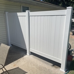 6' Solid Privacy Vinyl; White