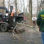Our chipper in action.