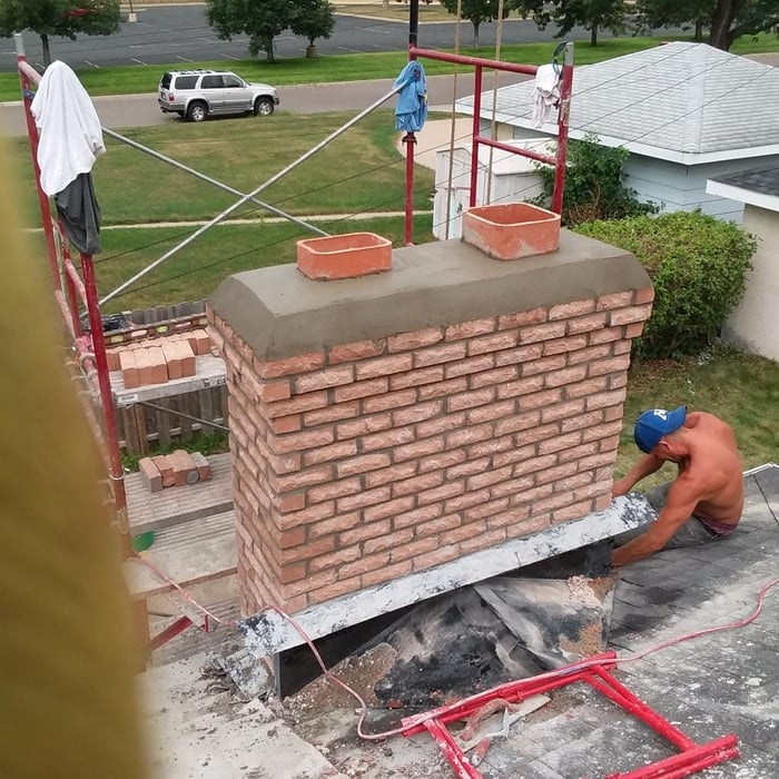 Chimney rebuilt