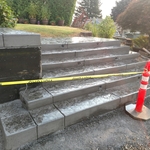 Extended porch with steps