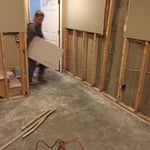 Basement flood cut repair
