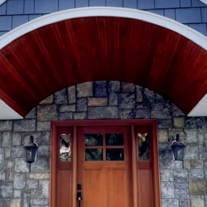 barrel roof portico