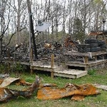 burned down house