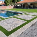 Hardscaping - turf and pavers