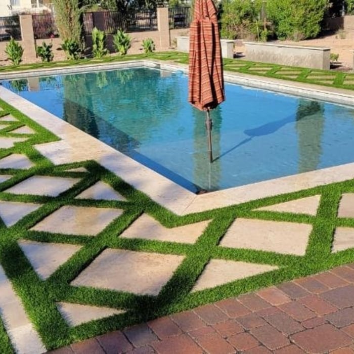 Hardscaping - turf and pavers