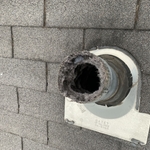 Roof exiting vent.