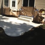 island shaped patio