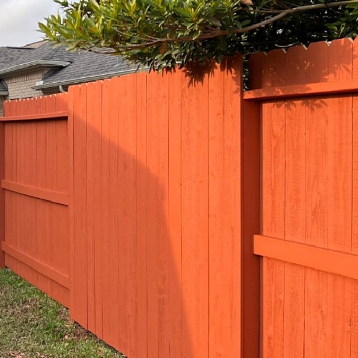 Fence staining