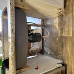 Underneath kitchen sink